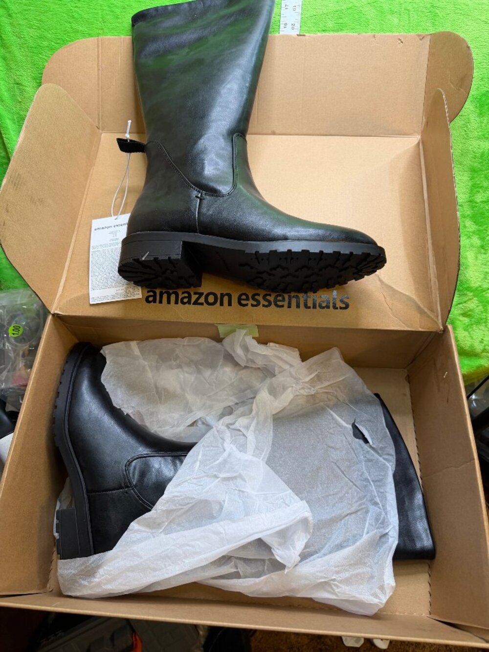 Amazon Essentials Women's Riding Boot Sz 12 Black NWT